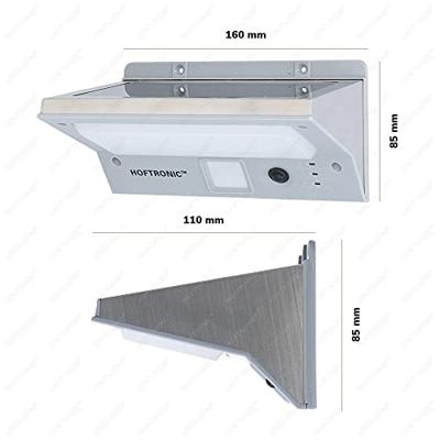 2x Burley - LED Solar Wandlamp met bewegingssensor en schemerschakelaar - 3 lichtstanden - 21LEDs - 3000K - IP65 Waterdicht - Solar buitenlamp