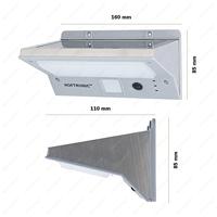2x Burley - LED Solar Wandlamp met bewegingssensor en schemerschakelaar - 3 lichtstanden - 21LEDs - 3000K - IP65 Waterdicht - Solar buitenlamp - thumbnail