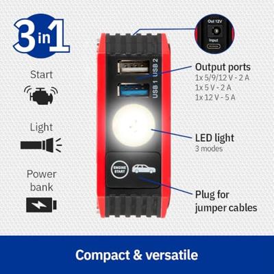 GYS Snelstartsysteem Nomad-Power 400 025882 Starthulpstroom: 500 A 2x USB-contact, Laadtoestandweergave, Werklamp