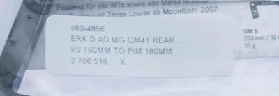 Magura Remd mag adapter 180mm is qm41