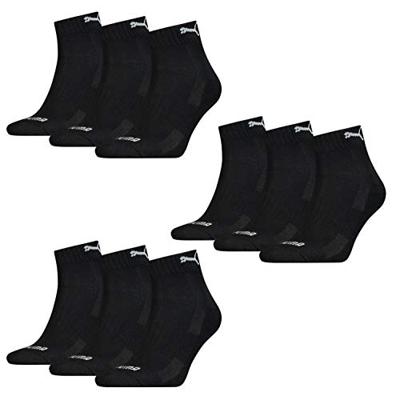 3-paar Quarter sokken - Badstof zool - Quarter katoenen sokken voor dames en heren in het wit, zwart, grijs en donkerblauw - 42 - 42 - 42 - 42