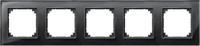 Merten 489503 Afdekking Frame 5-voudig System M, M-Plan Zwart 1 stuk(s) - thumbnail