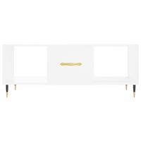 Salontafel 102x50x40 cm bewerkt hout wit - thumbnail