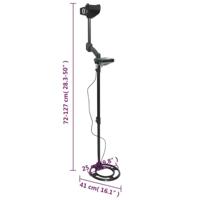 VidaXL Metaaldetector met lcd-scherm 24 cm zoekdiepte - thumbnail
