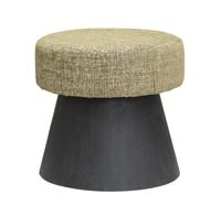 Tower Living Hocker 'Ossana' Mangohout en stof, 50cm - thumbnail