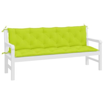 Tuinbankkussens 2 st 180x50x7 cm oxford stof heldergroen