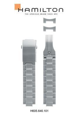 Horlogeband Hamilton H695646101 Staal 20mm