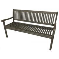 3-zits houten tuinbank grey-wash 152 cm - thumbnail