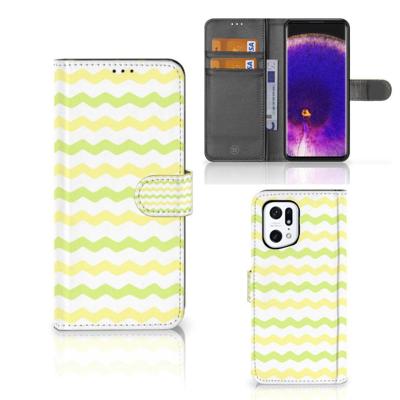 OPPO Find X5 Pro | Telefoon Hoesje | Waves Yellow OPPO Find X5 Pro | Telefoon Hoesje | Waves Yellow
