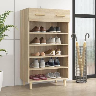 Schoenenkast 60x35x105 cm bewerkt hout sonoma eikenkleurig