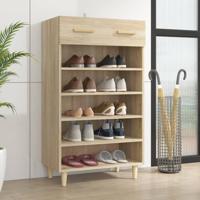 Schoenenkast 60x35x105 cm bewerkt hout sonoma eikenkleurig - thumbnail