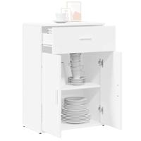 Dressoir 60x30x84 cm bewerkt hout wit - thumbnail