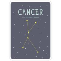 Milestone poster sterrenbeeld Kreeft (ENG) A4 formaat papier grijs/beige - thumbnail