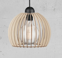 Nordlux Chino 25 84823014 Hanglamp E27 60 W Hout - thumbnail