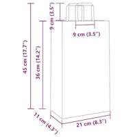 VidaXL Papieren zakken 250 st met hengsels 21x11x36 cm groen - thumbnail