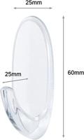 3M Command-haken M voor gebruik buitenshuis in ovale vorm Transparant Inhoud: 2 stuk(s) - thumbnail