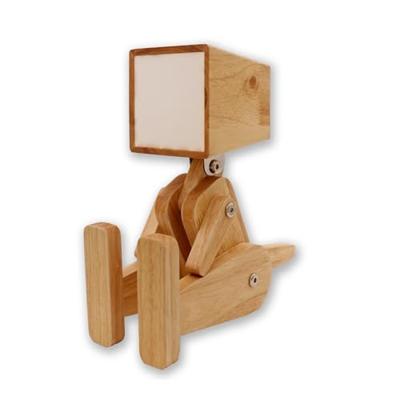 Houten dino tafellamp
