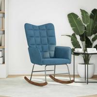 Schommelstoel fluweel blauw - thumbnail