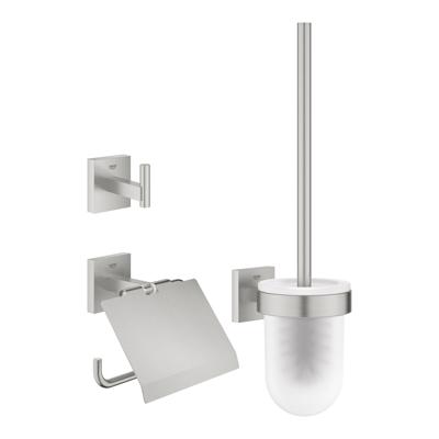 Accessoire set GROHE Start Cube 3-in-1 Met Toiletborstel Supersteel Accessoire set GROHE Start Cube 3-in-1 Met Toiletborstel Supersteel