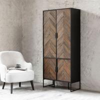 DTP Home Opbergkast 'Criss Cross' Hout en staal, 185 x 80cm - thumbnail