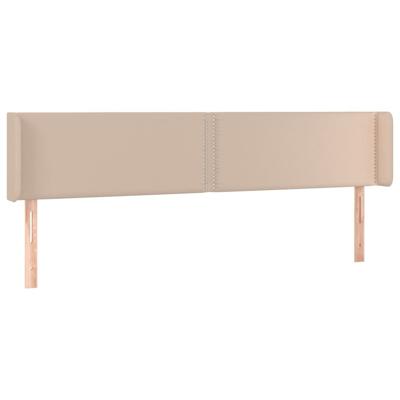Hoofdbord met randen 183x16x78/88 cm kunstleer cappuccinokleur - thumbnail