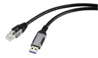 Renkforce USB, Netwerk Adapterkabel [1x USB 3.2 Gen 1 stekker A (USB 3.0) - 1x RJ45-stekker] 1.80 m Aluminium-stekker - thumbnail