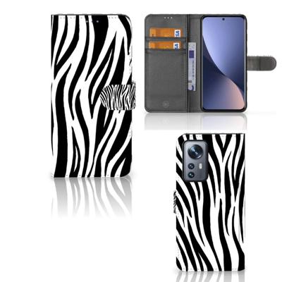 Xiaomi 12 Pro | Telefoonhoesje | Met pasjeshouder | Zebra