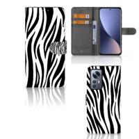 Xiaomi 12 Pro | Telefoonhoesje | Met pasjeshouder | Zebra - thumbnail