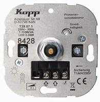 Kopp dimmer voor LED en gloei- halogeen LED 3-35W RL 7-110W druk/draai 8428 - thumbnail