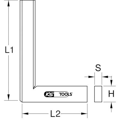KS Tools 300.0200 3000200 Platte winkelhaak