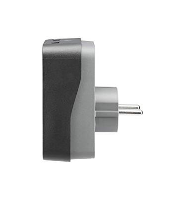 APC pme1wu2b-gr tussenstekker met overspanningsbeveiliging 3680w 1x stopcontact + 2x usb lader