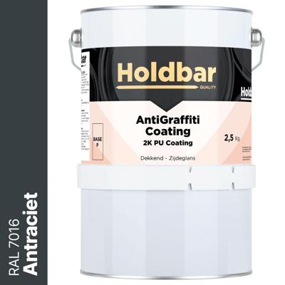 Holdbar Anti Graffiti Coating Antracietgrijs (RAL 7016) 2,5 Kg