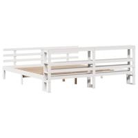 Bedframe met hoofdeinde zonder matras 180x200 cm wit - thumbnail
