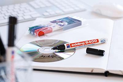 Edding CD/DVD marker Zwart, Groen, Rood, Blauw 0.5 mm, 1 mm