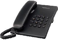 Panasonic KX-TS500 Kabelgebonden vaste telefoon (configureerbaar, wandmonteerbaar, geschikt voor gehoorapparaten) zwart - thumbnail