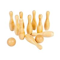 Bigjigs houten bowlingset, 12dlg. - thumbnail