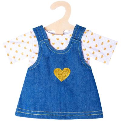 Heless Poppenjurk met gouden t-shirt, 28-35 cm