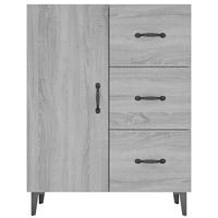 Dressoir 69,5x34x90 cm bewerkt hout grijs sonoma eikenkleurig - thumbnail