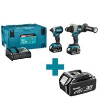 Makita DLX2545TJ 18v Combiset DDF492 Boor-/schroefmachine + DTD153 Slagschroevendraaier (2x 5.0Ah en lader) in Mbox - DLX2545TJ - thumbnail