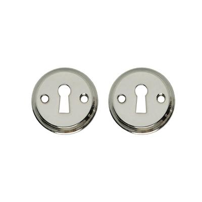 Intersteel rozetten met sleutelgat schroefgat 50x5mm - nikkel glans