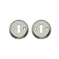 Intersteel rozetten met sleutelgat schroefgat 50x5mm - nikkel glans - thumbnail