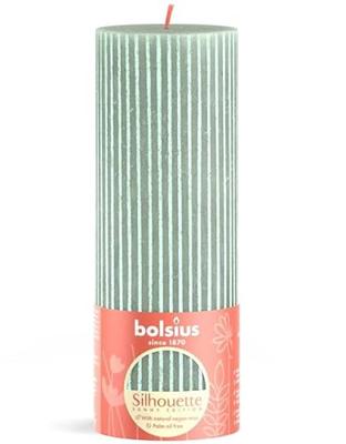 Bolsius rustieke stompkaars 19x6,8 cm jade green