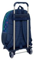 Schoolrugzak met Wielen Benetton Damero Marineblauw 30 x 46 x 14 cm - thumbnail