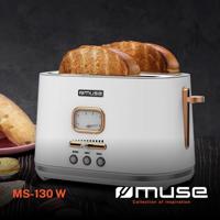 Muse MS-130W - Broodrooster, 1.000 W, wit/messing - thumbnail