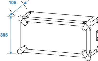Roadinger PR-2ST 19 inch rack 6 HE Hout Incl. greep - thumbnail
