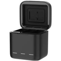 Telesin triple battery charger box voor GoPro Hero 9/10/11/12 met opbergruimte voor SD-kaarten - thumbnail