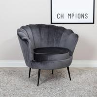 Nohr Fauteuil 'Yoni' Velvet, kleur Donkergrijs - thumbnail