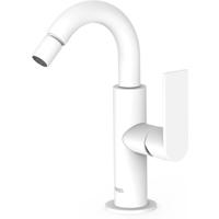 Bidetmengkraan Tres Loft Colors 1-Hendel Bidet Uitloop Gebogen 16,5 cm Rond Mat Wit Tres - thumbnail
