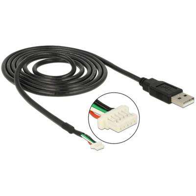 Delock USB-kabel USB 2.0 USB-A stekker, Shrouded header 4-polig 1.50 m Zwart 95986 Delock USB-kabel USB 2.0 USB-A stekker, Shrouded header 4-polig 1.50 m Zwart 95986