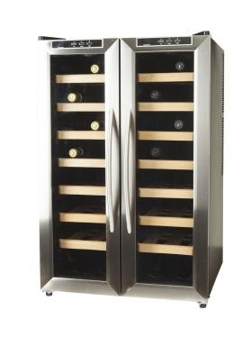 Wine Klima D32 Vrijstaand Zwart, Roestvrijstaal 32 fles(sen) Compressorwijnkoeler D